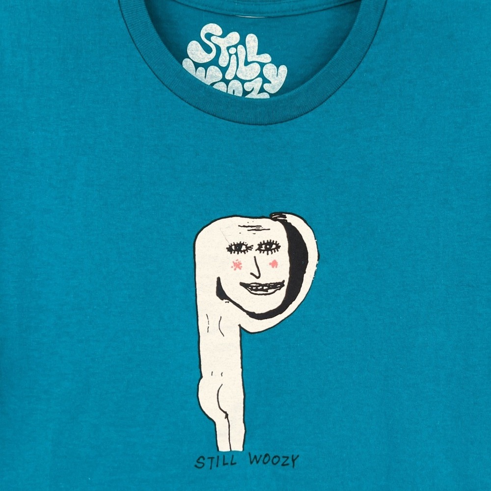 Still Woozy Graphic T-Shirt Unisex Large Teal Indie Pop Band Merch Short Sleeve